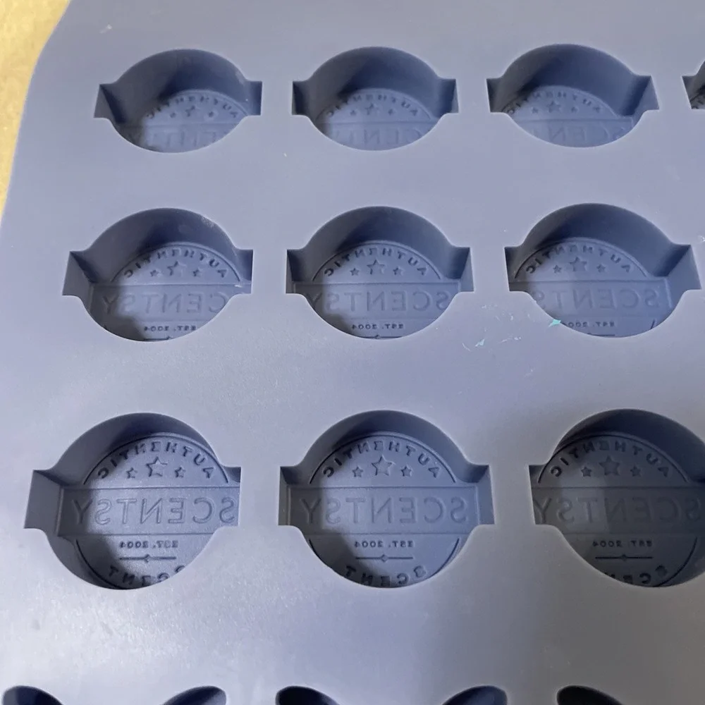 Scentsy Butterflies & Circle Logo Wax Melts Candle Silicone Sample Mold Blue